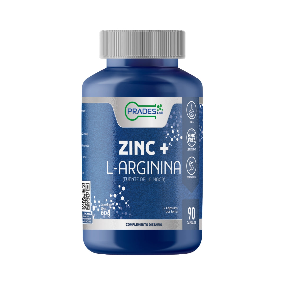 Zinc + L Arginina 90 Capsulas Prades