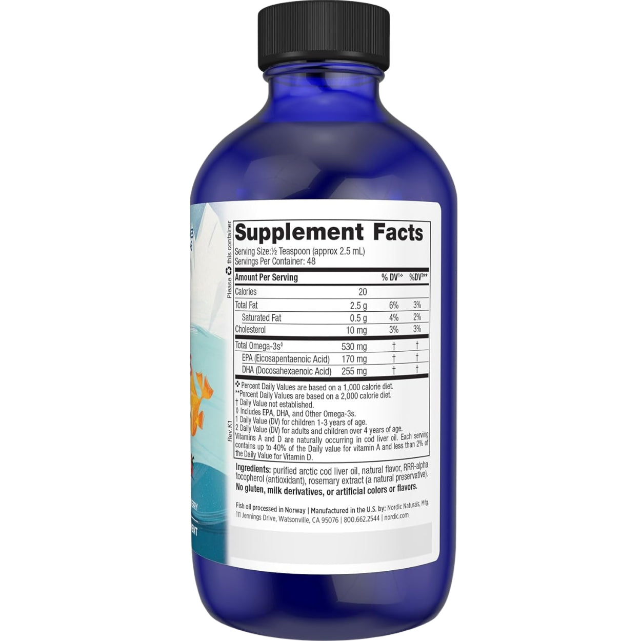 Childrens Dha Liquid 530 Mg 237 Ml Nordic Naturals