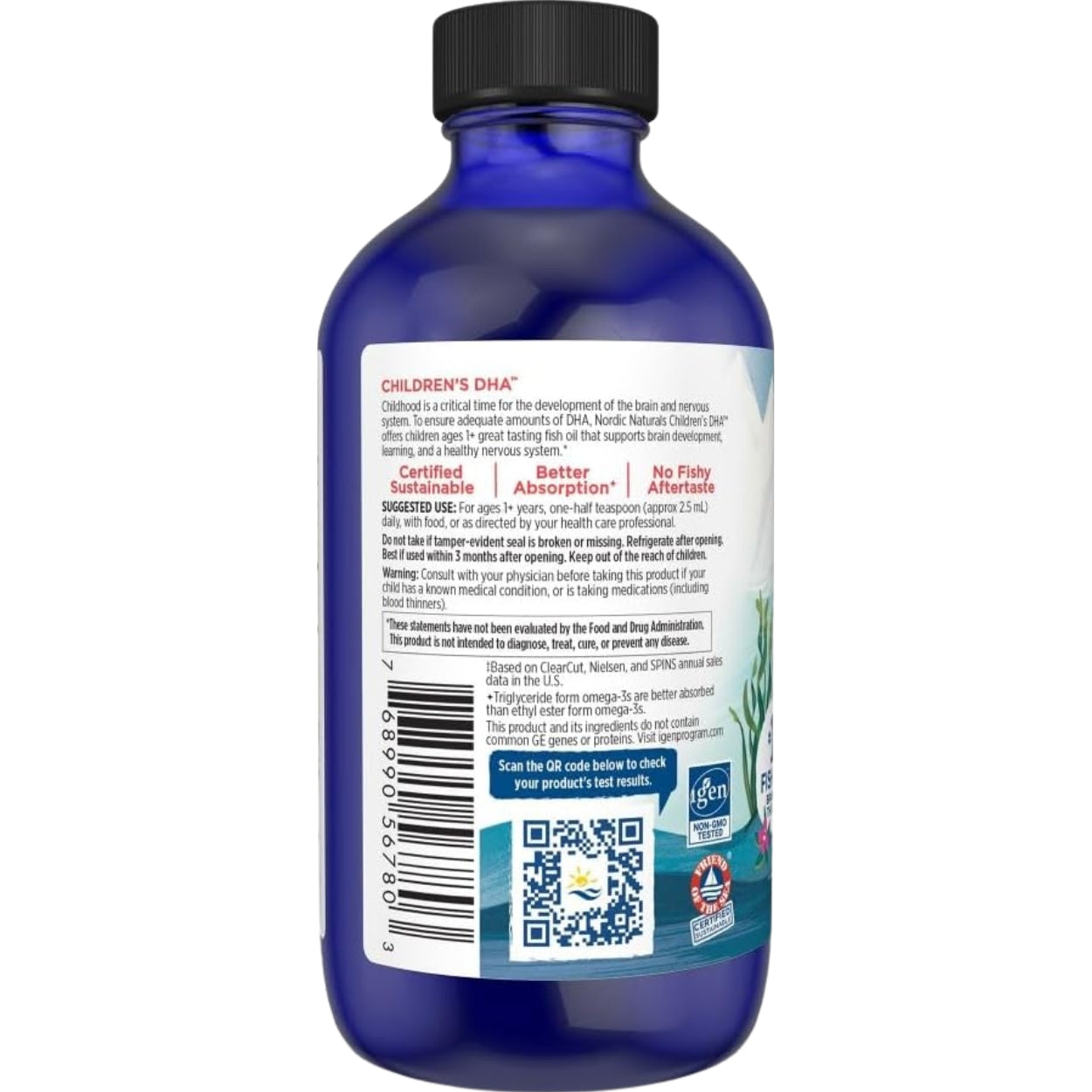 Childrens Dha Liquid 530 Mg 237 Ml Nordic Naturals