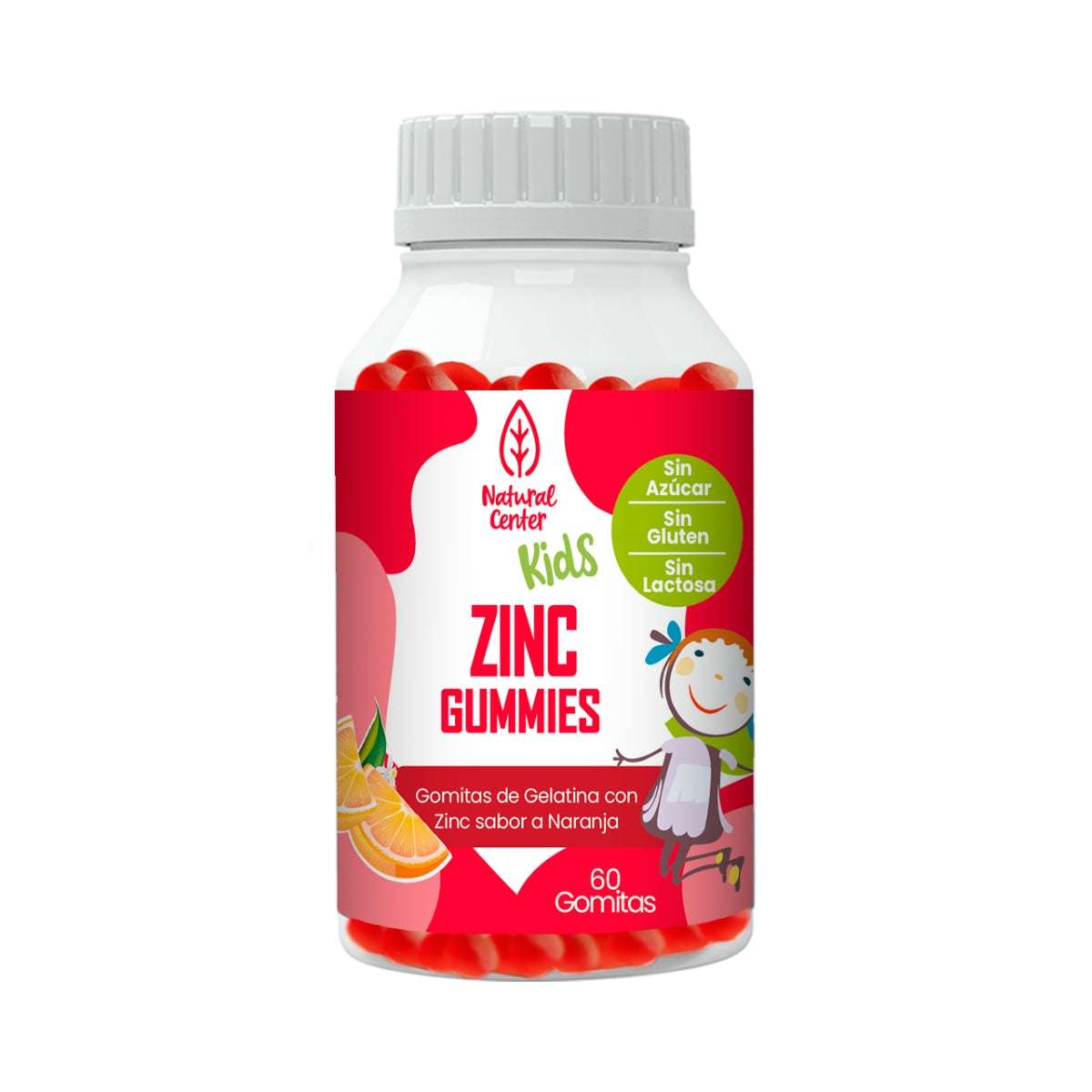 Gomitas De Zinc 60 Unidades Natural Center