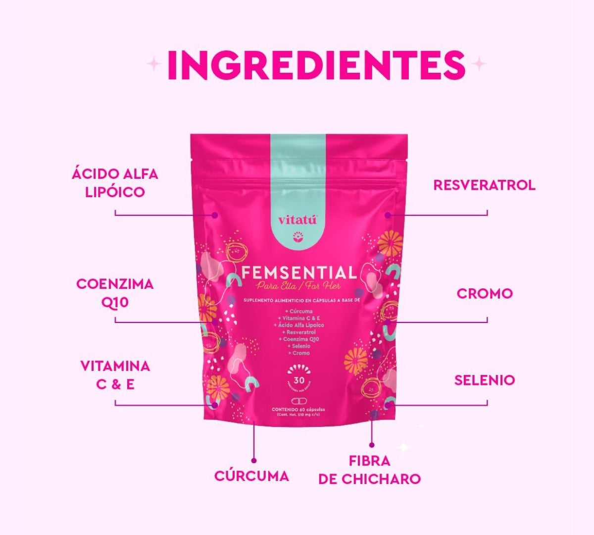 Femsential suplemento para mujer