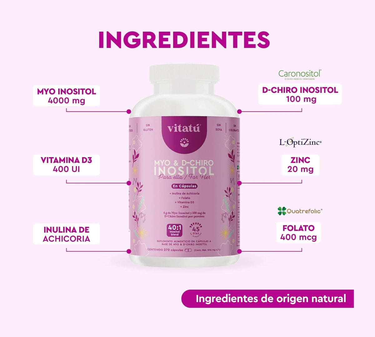 Myo Inositol & D-Chiro Inositol Cáps