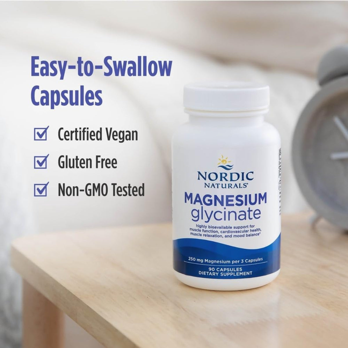 Glicinato de Magnesio 250 Mg 90 Capsulas Nordic Naturals
