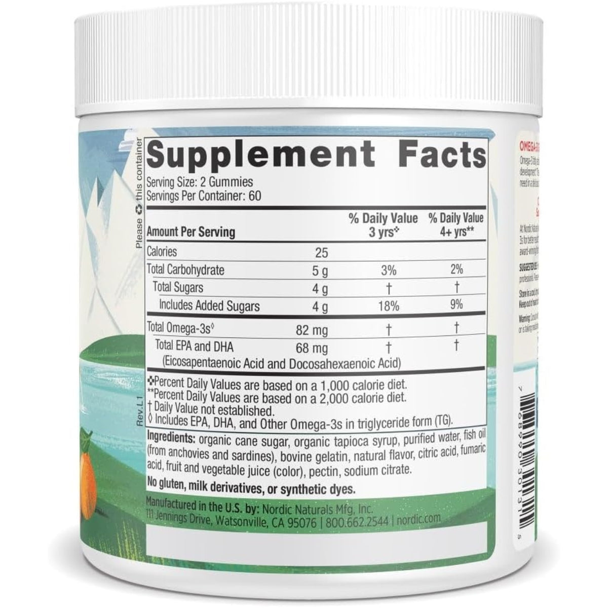 Omega 3 Gummies 120 Gomitas Nordic Naturals