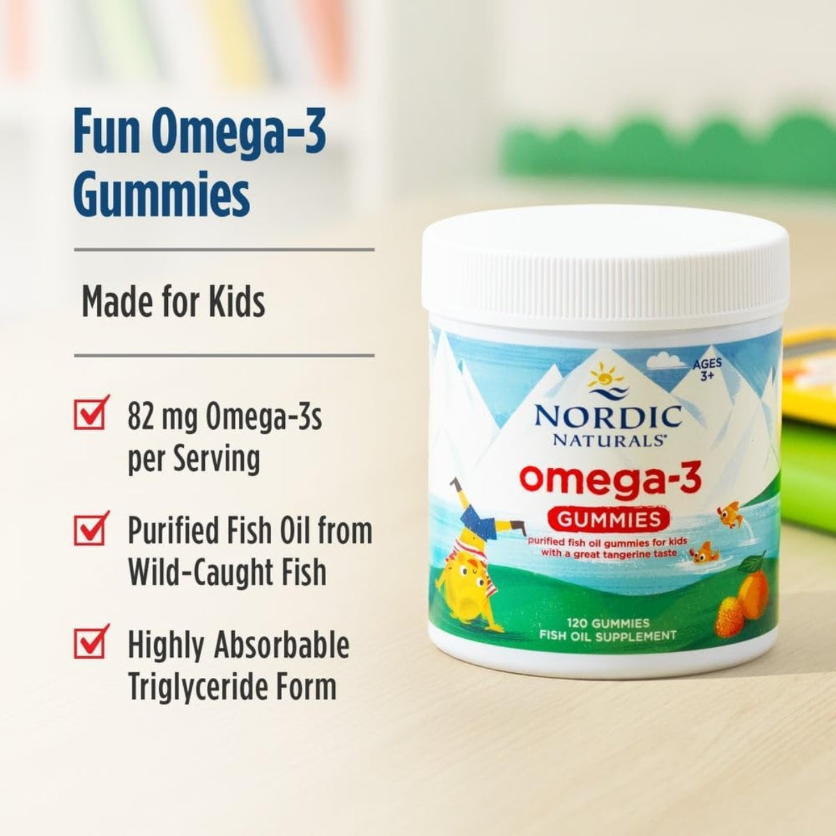 Omega 3 Gummies 120 Gomitas Nordic Naturals