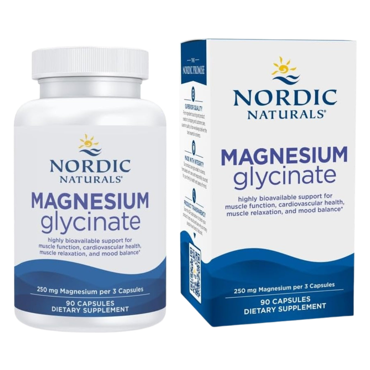 Glicinato de Magnesio 250 Mg 90 Capsulas Nordic Naturals