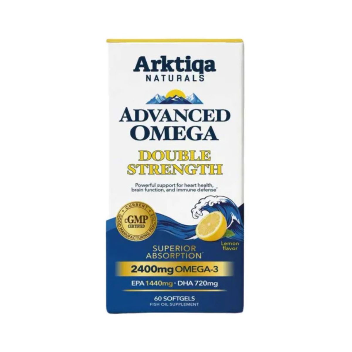 Omega 3 Advance Doble Potencia 2400 Mg 60 Sofgels Arktiqa Naturals