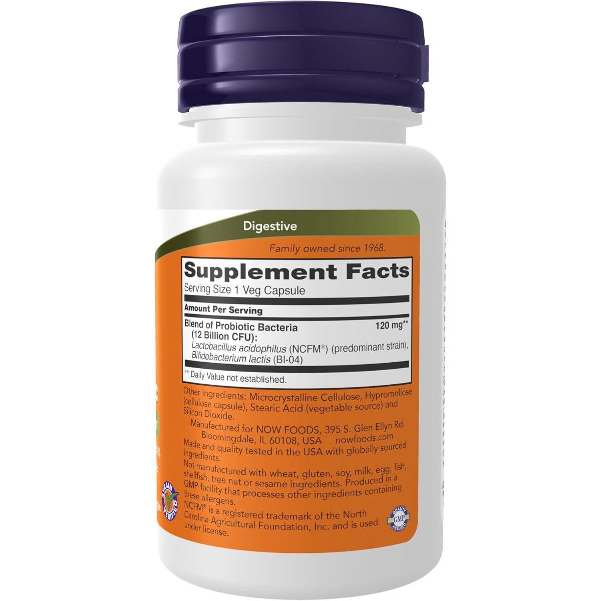 Probiotico Para el Cuidado Respiratorio 12 Billones CFU 60 Capsulas Now