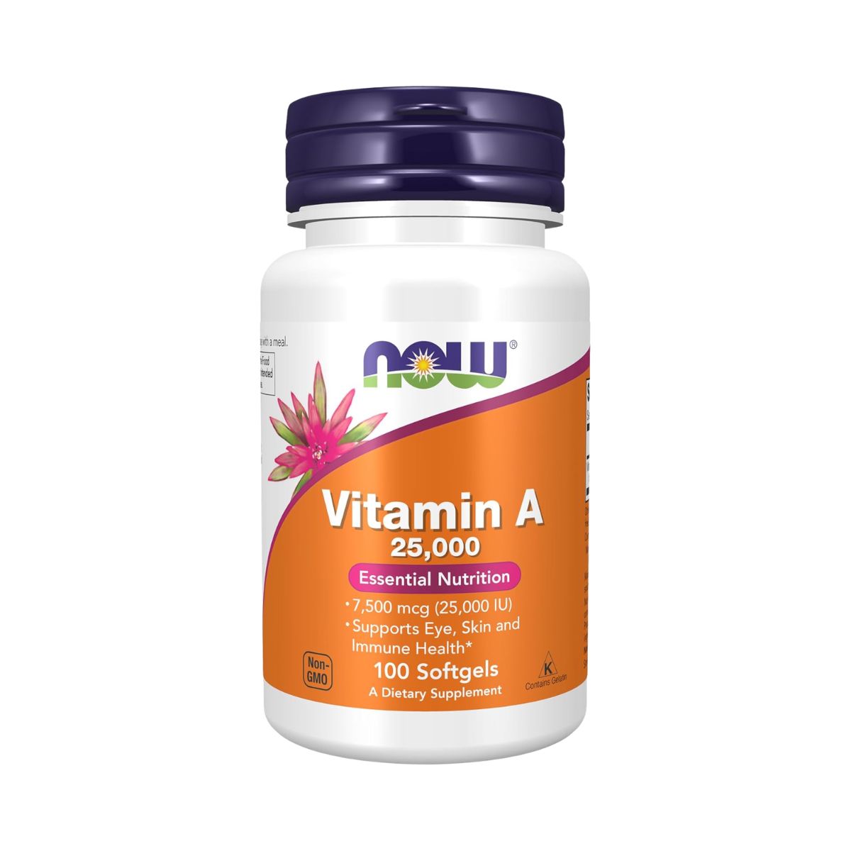 Vitamina A 25000 IU 100 7500 Mcg 100 Softgels Now