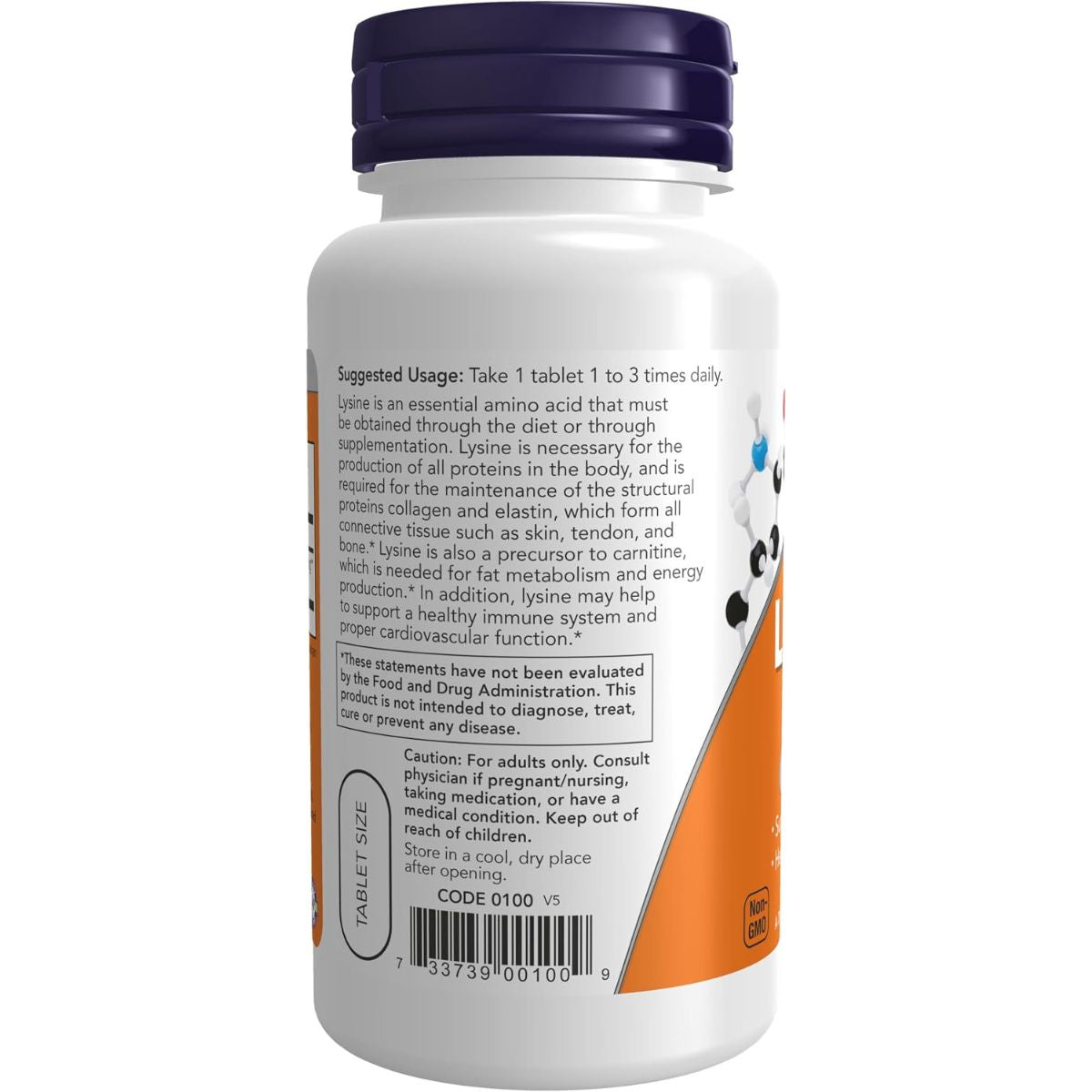L Lysina 500 Mg 100 Tabletas Now