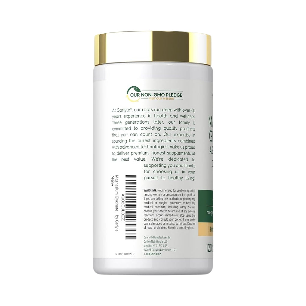 Glicinato de Magnesio Con Ashwagandha Complex 2740 Mg 120 Capsulas Carlyle