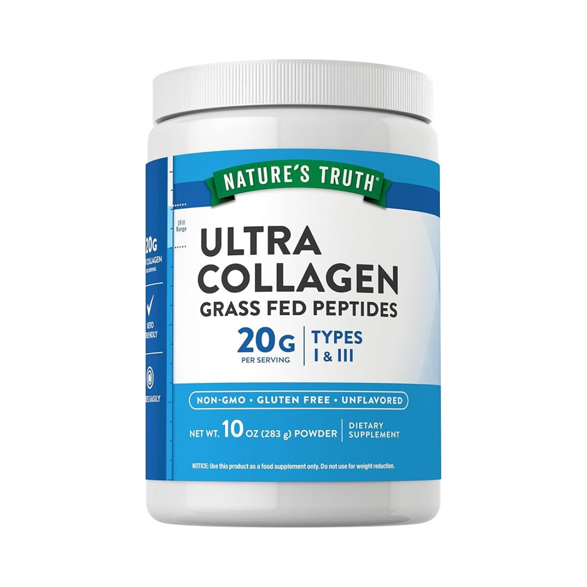 Peptidos De Colageno Ultra Tipo 1 y 3 283 Gr Natures Truth