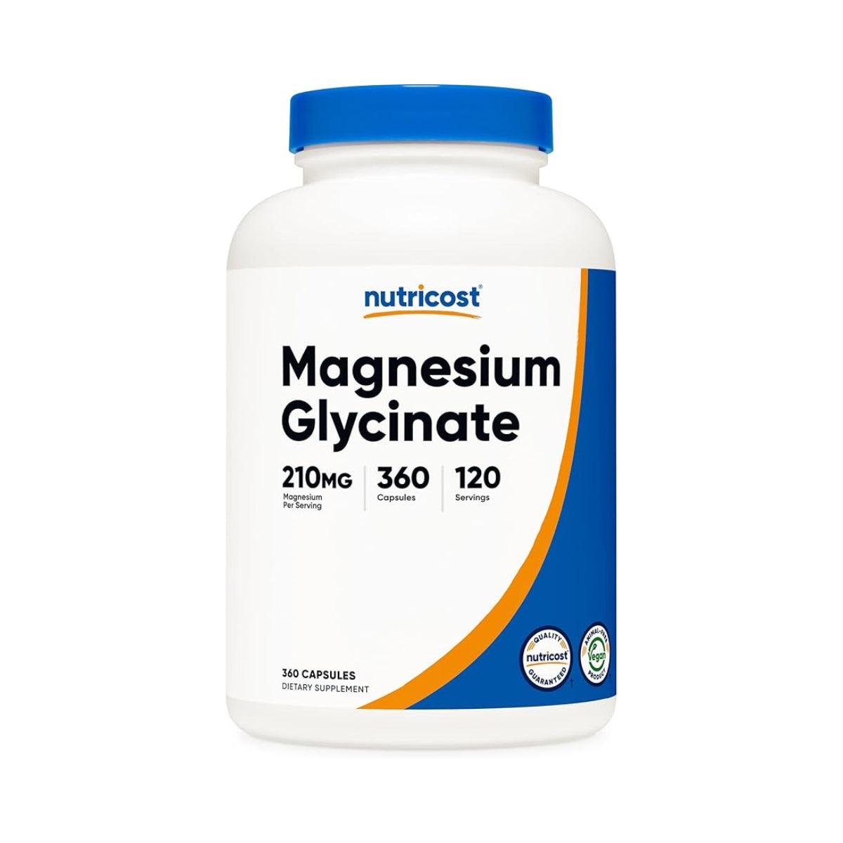 Glicinato de Magnesio 210 Mg 360 Capsulas Nutricost