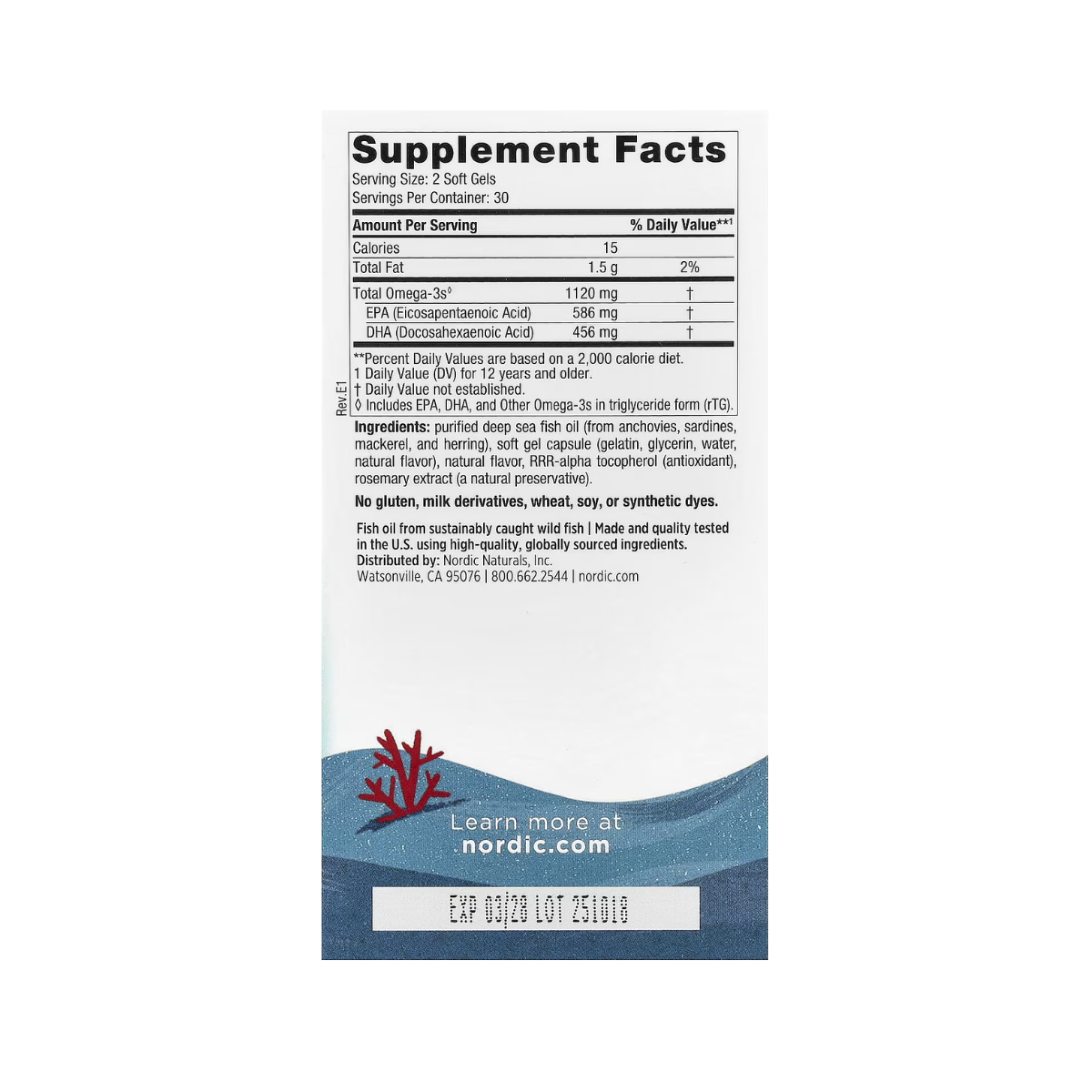 Ultimate Omega Teen 1120 mg 60 Mini Sofgels Nordic Naturals