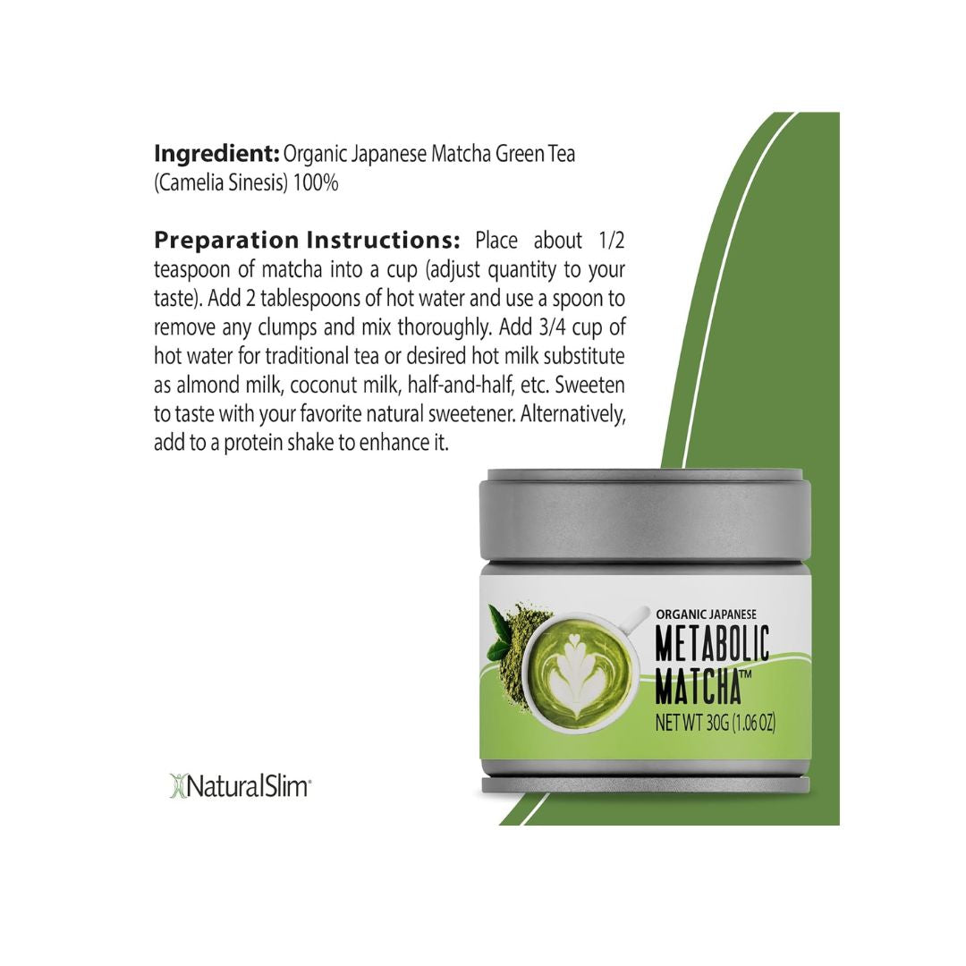 Metabolic Matcha 30 Gr Natural Slim