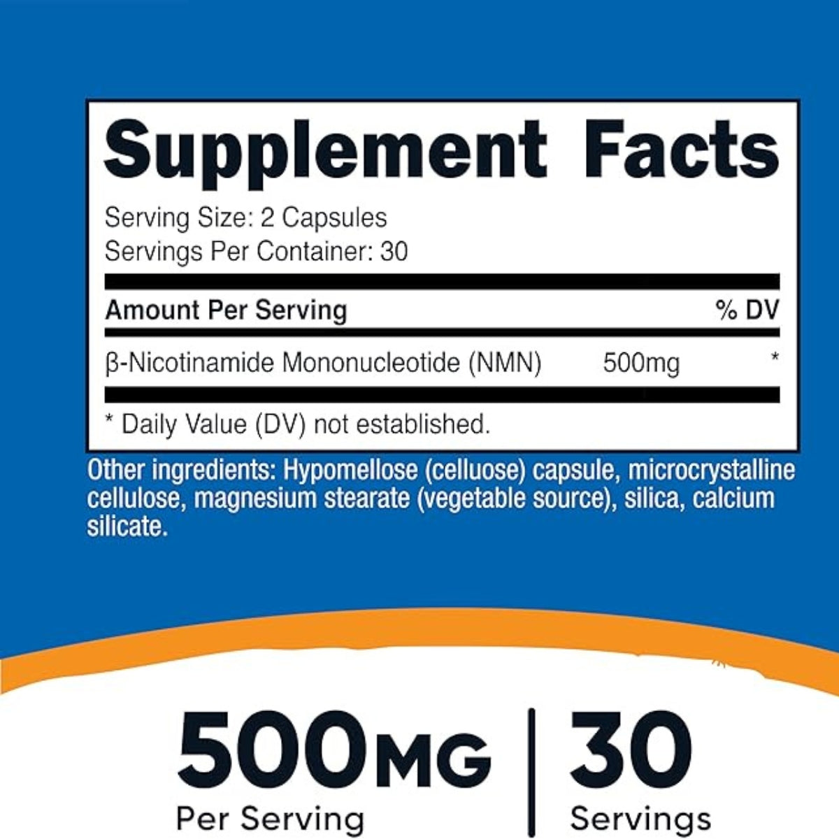 nmn nicotinamide mononucleotide 500 mg 60 capsulas nutricost