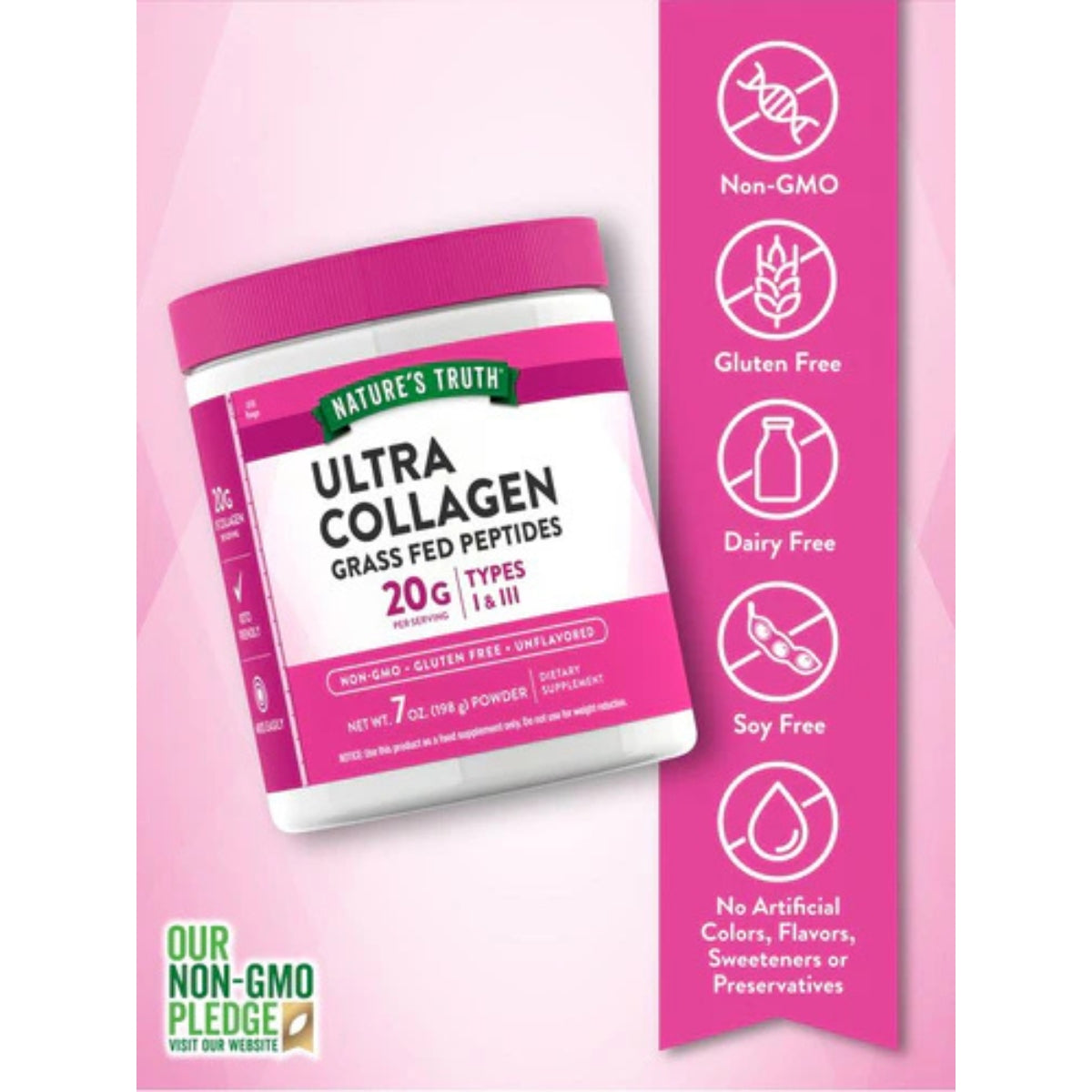 Peptidos De Colageno Ultra Tipo 1 y 3 198 Gr Natures Truth