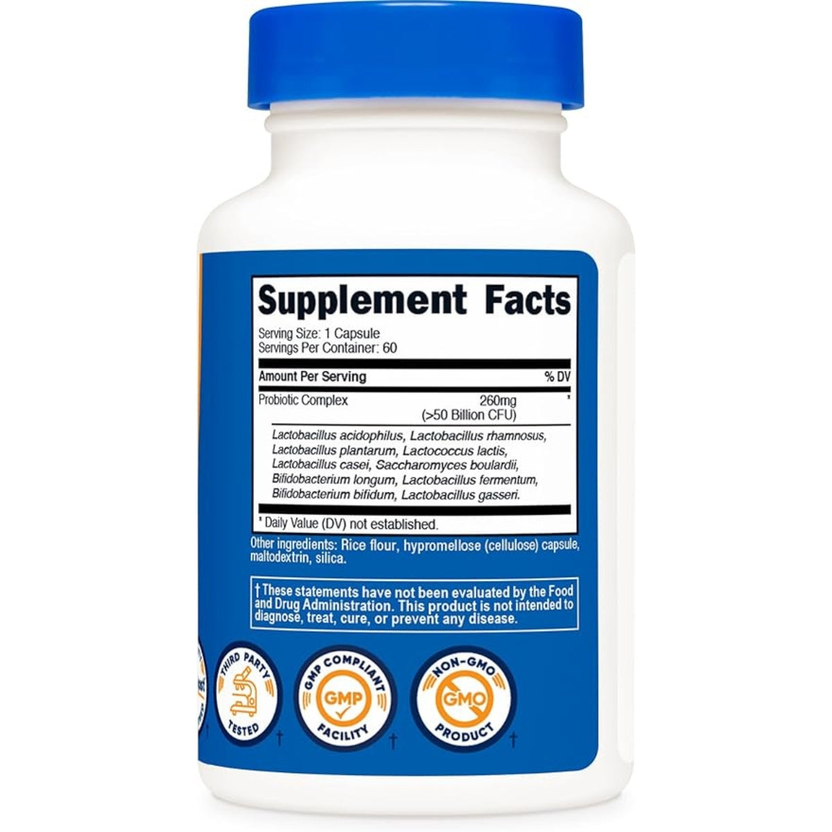 Probióticos 50 Billones Ufc 60 Capsulas Nutricost