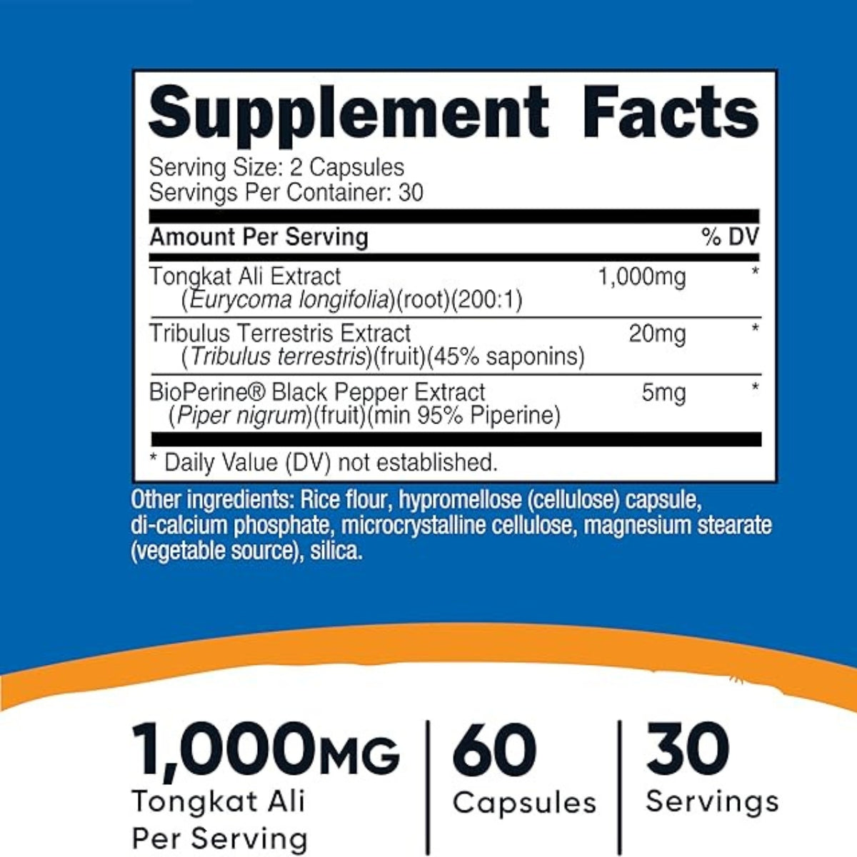 Tongkat Ali 1000 Mg 60 Capsulas Nutricost