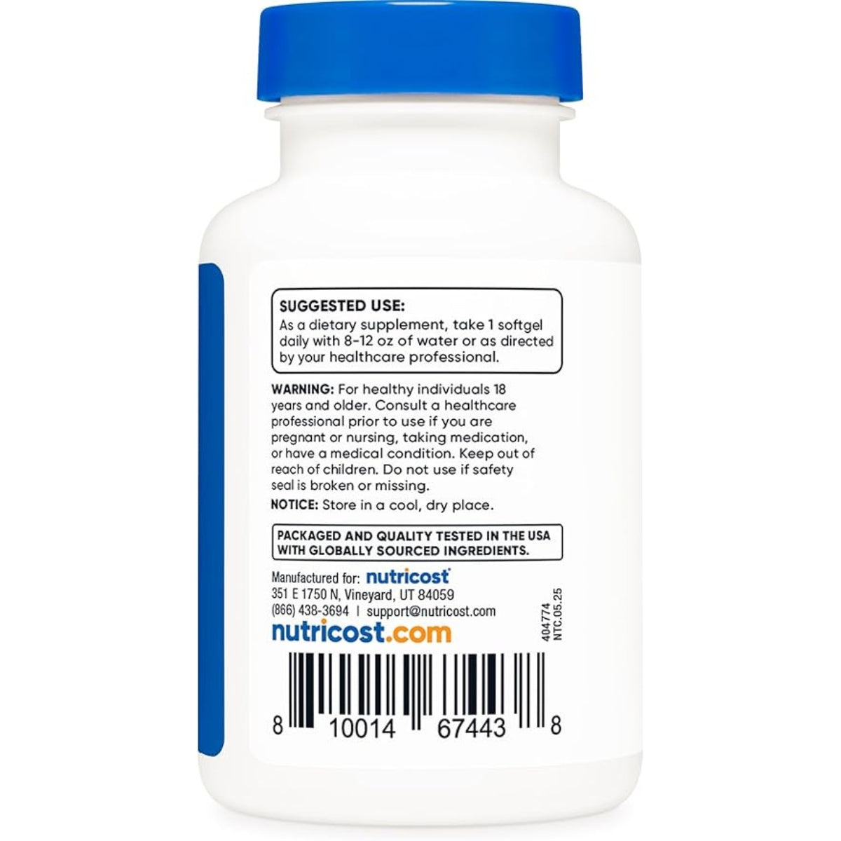 Vitamina D3 2000 IU 240 Softgels Nutricost