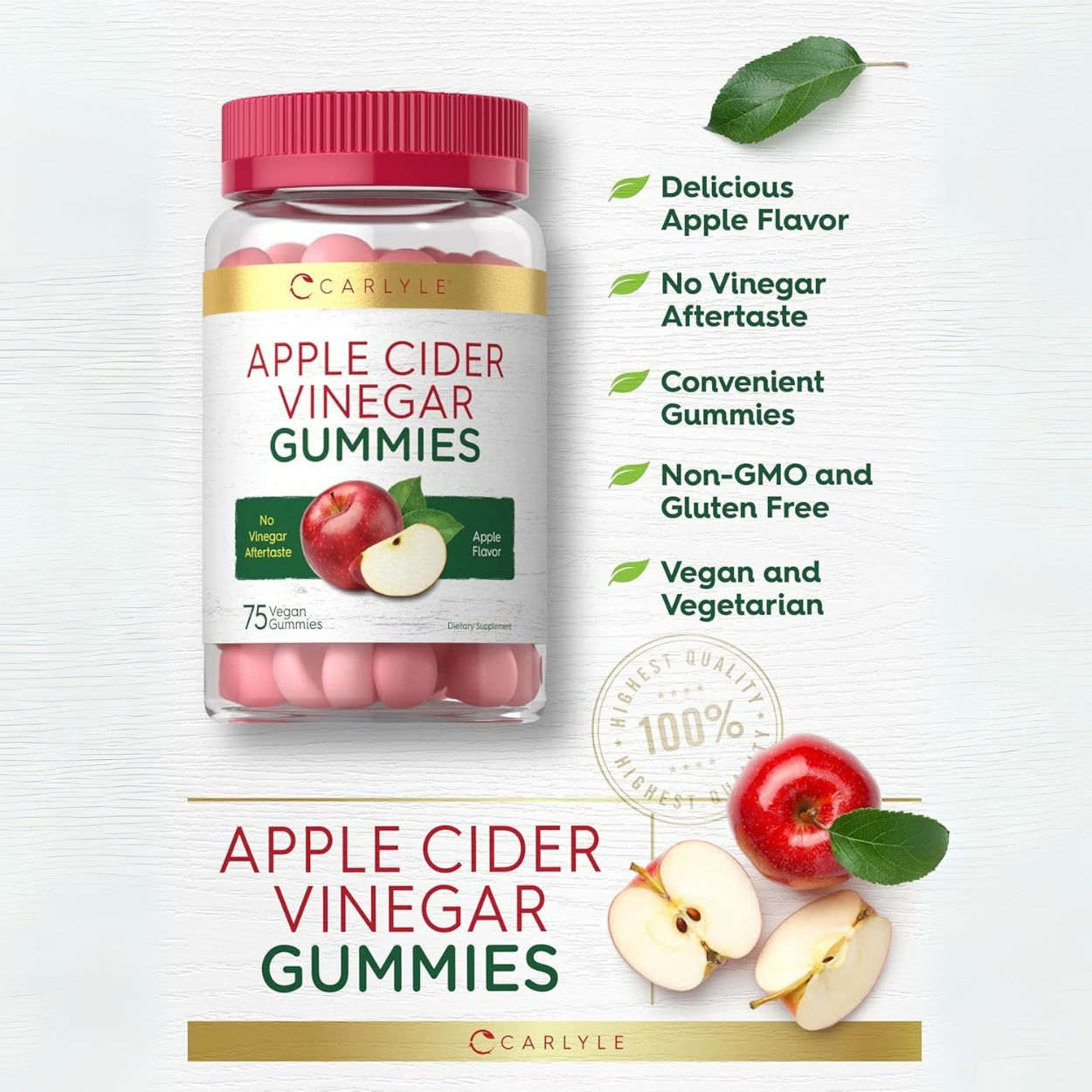 Vinagre De Manzana 75 Gomitas Carlyle