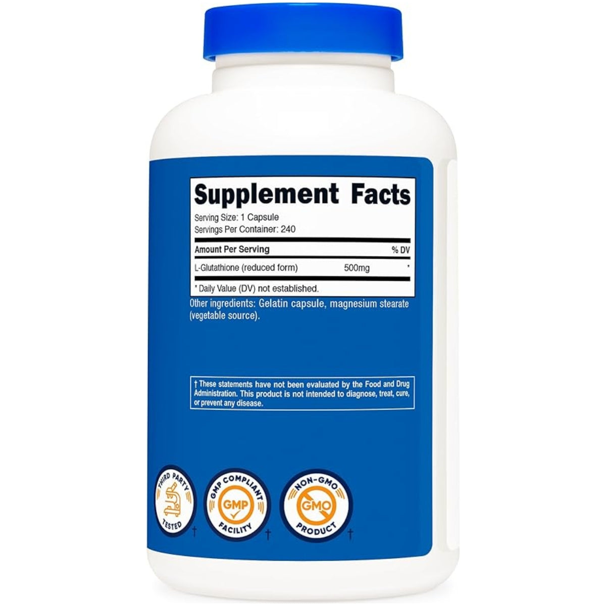 Glutathione 500 Mg 240 Capsulas Nutricost