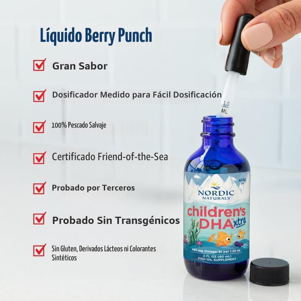 Nordic Naturals DHA Xtra para Niños 60 ml | Omega-3 EPA + DHA (Paquete de 2)