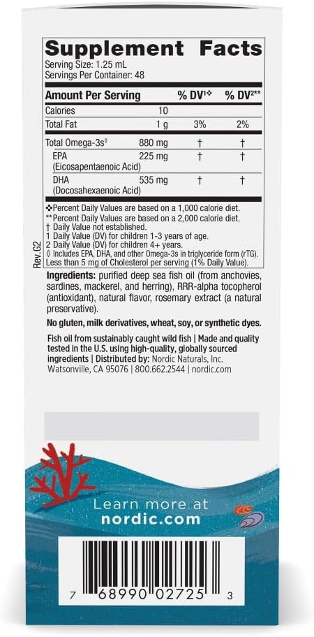 Nordic Naturals DHA Xtra para Niños 60 ml | Omega-3 EPA + DHA (Paquete de 2)