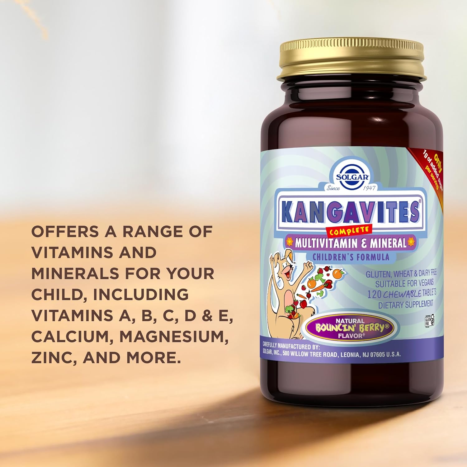 Kangavites Multivitamin Mineral B. Berry 120 Tabletas Solgar