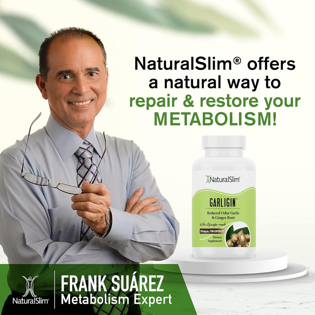 Garligin Mezcla de Ajo y Jengibre 100 Capsulas Natural Slim