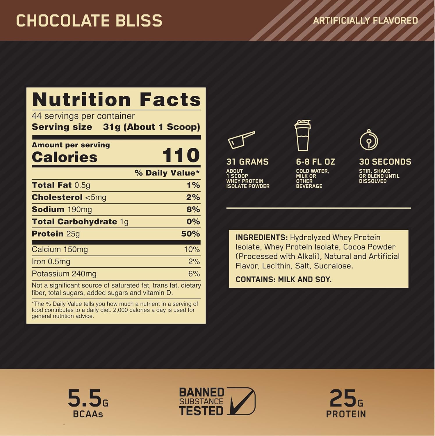 Proteina Gold Standard 100% Isolate Bliss 5Lb Optimum Nutrition