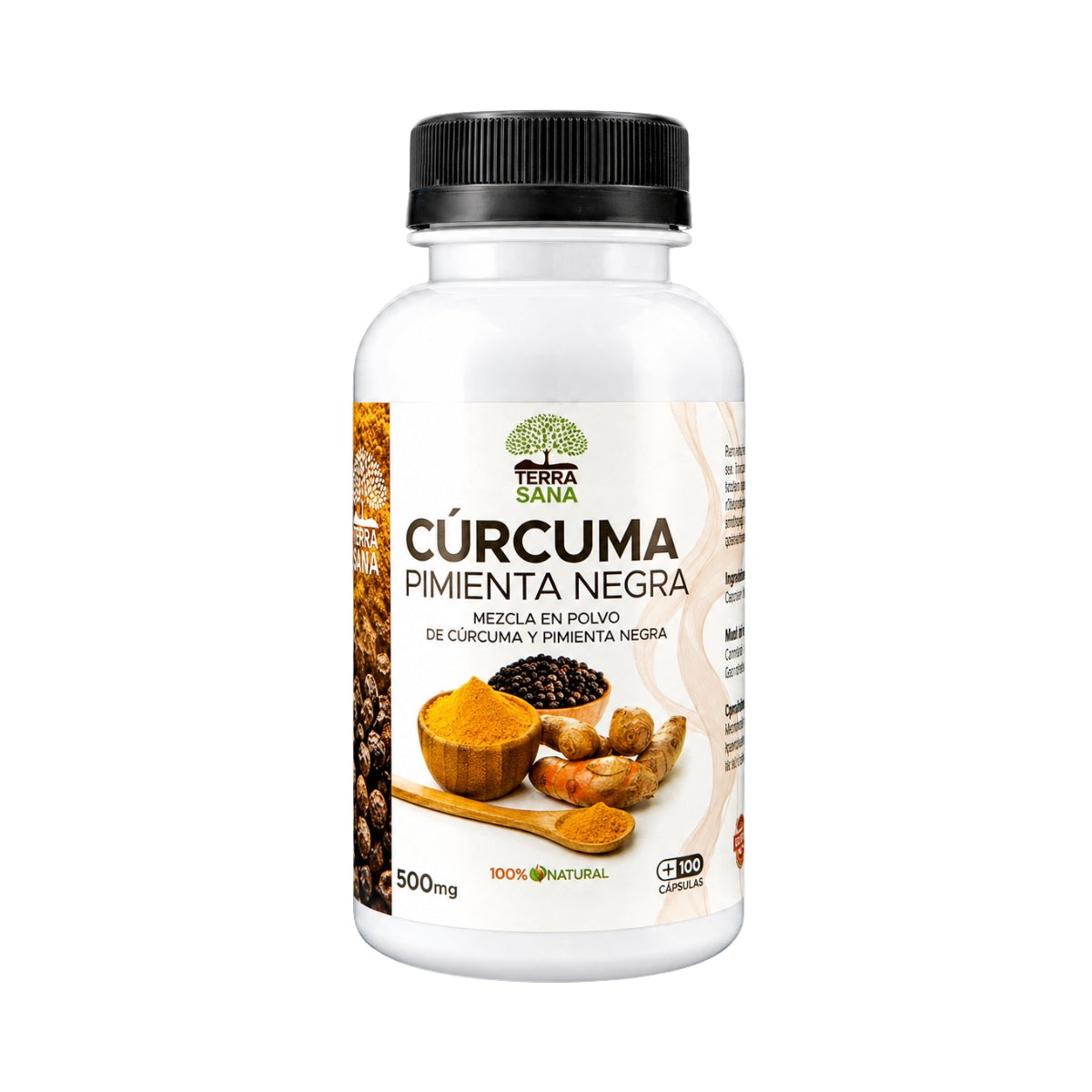 Curcuma Pimienta Negra 100 Capsulas 500Mg Terra Sana