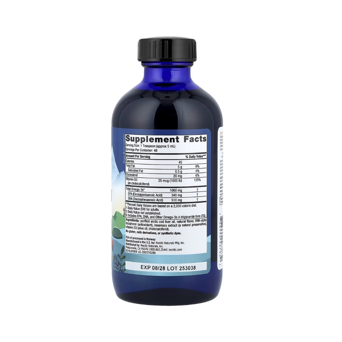 Aceite Arctic D Cod Liver Oil Limon 237 Ml Nordic Naturals