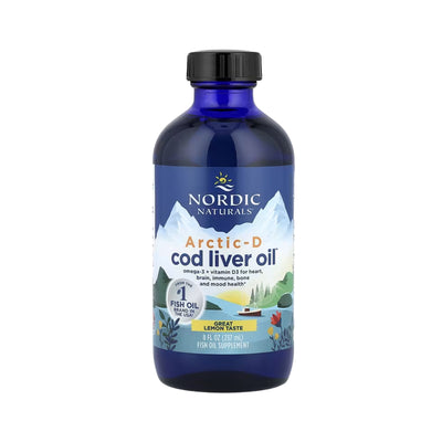 Arctic D Cod Liver Oil Limon 237 Ml Nordic Naturals