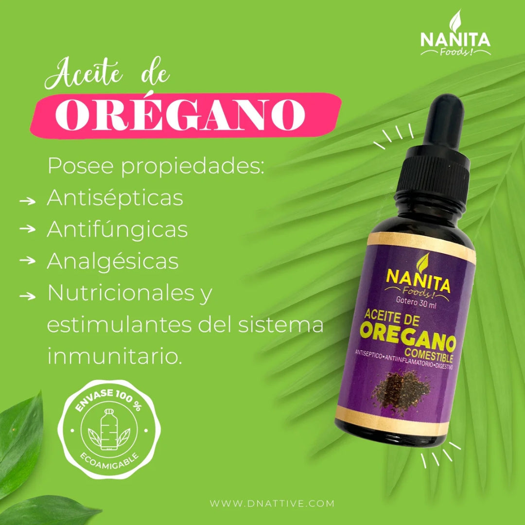 Aceite De Oregano 30 MI Nanita Foods