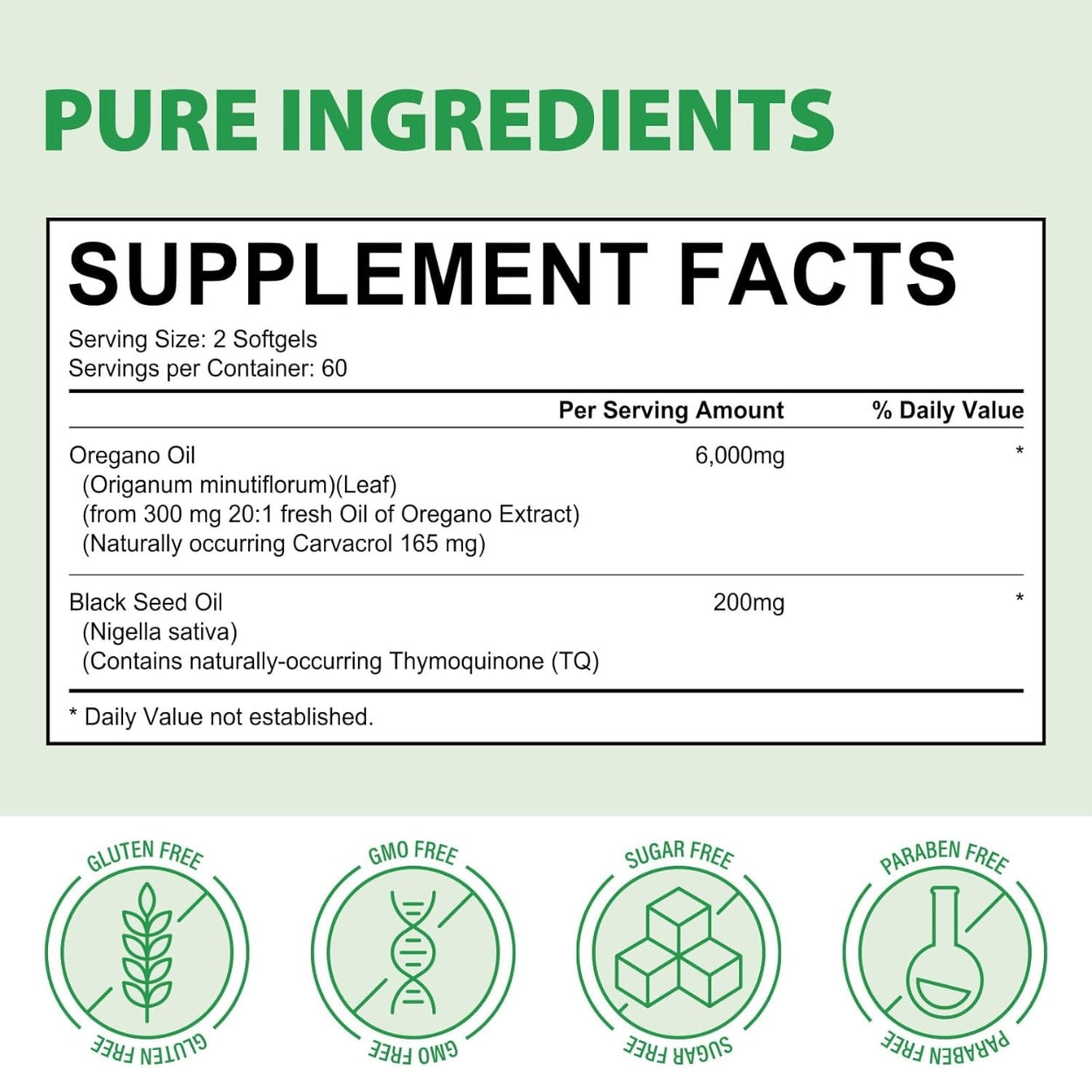 Aceite De Oregano Silvestre 6000Mg 120 Softgels Acentiallabs