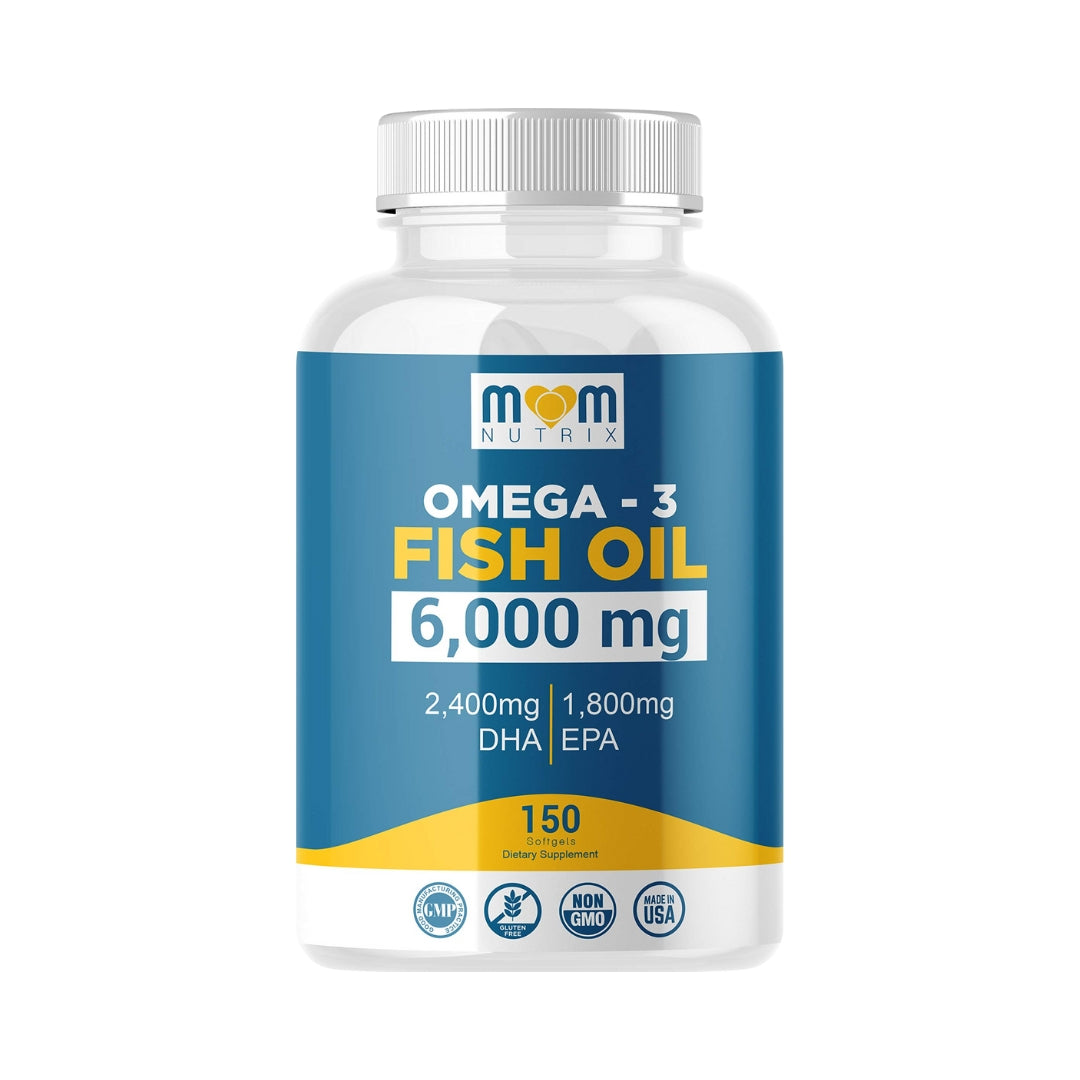 Aceite De pescado Omega 3  6000 Mg 150 Softgels  Mom Nutrix