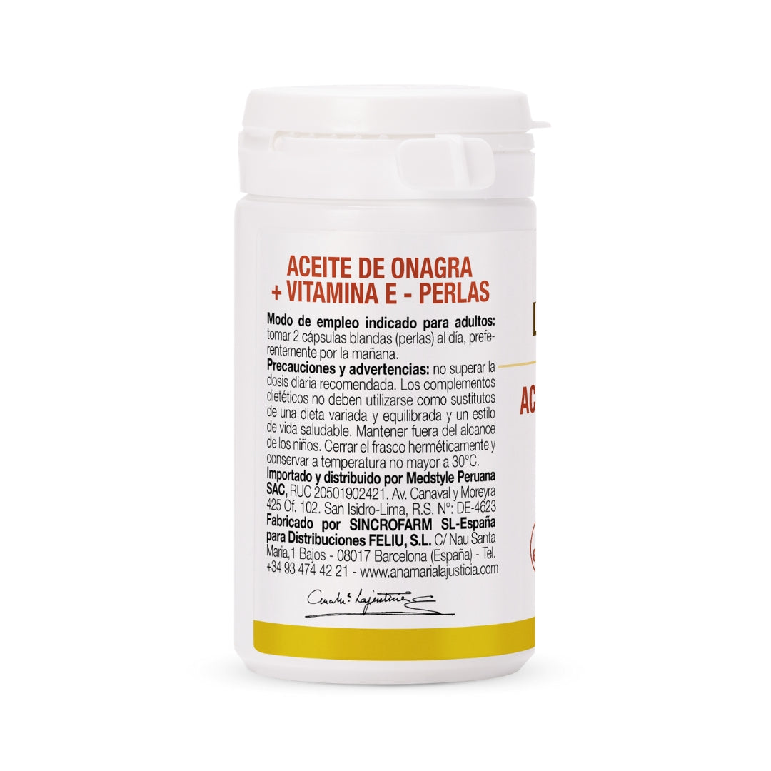 Aceite De Onagra Vitamina E Perlas 80 Capsulas Blandas Ana Maria La Justicia