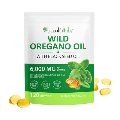 Aceite De Oregano Silvestre 6000Mg 120 Softgels Acentiallabs