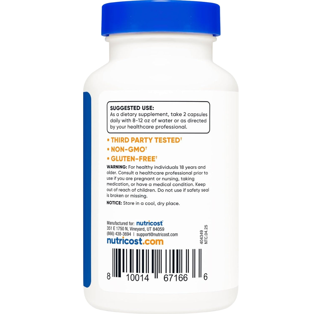 Acido Alpha Lipoico 600 Mg 240 Capsulas Nutricost
