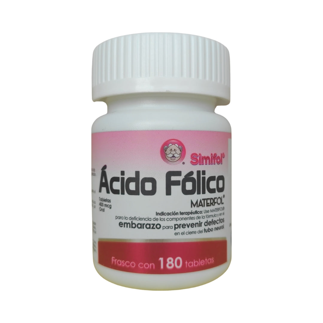 Acido Folico Materfol 400 Mcg 180 Tabletas Semifol