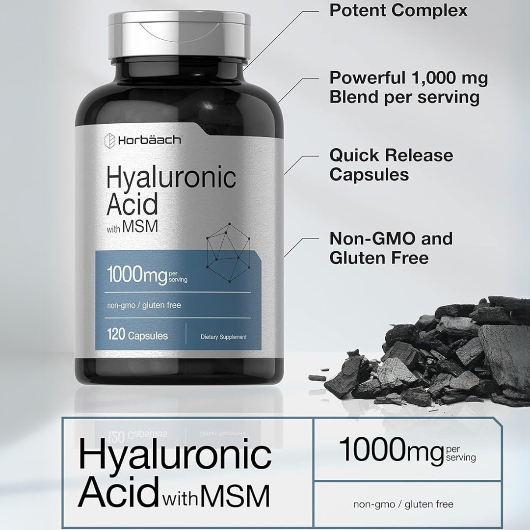 Acido Hialoronico con Msm 1000 Mg 120 Capsulas Horbaach