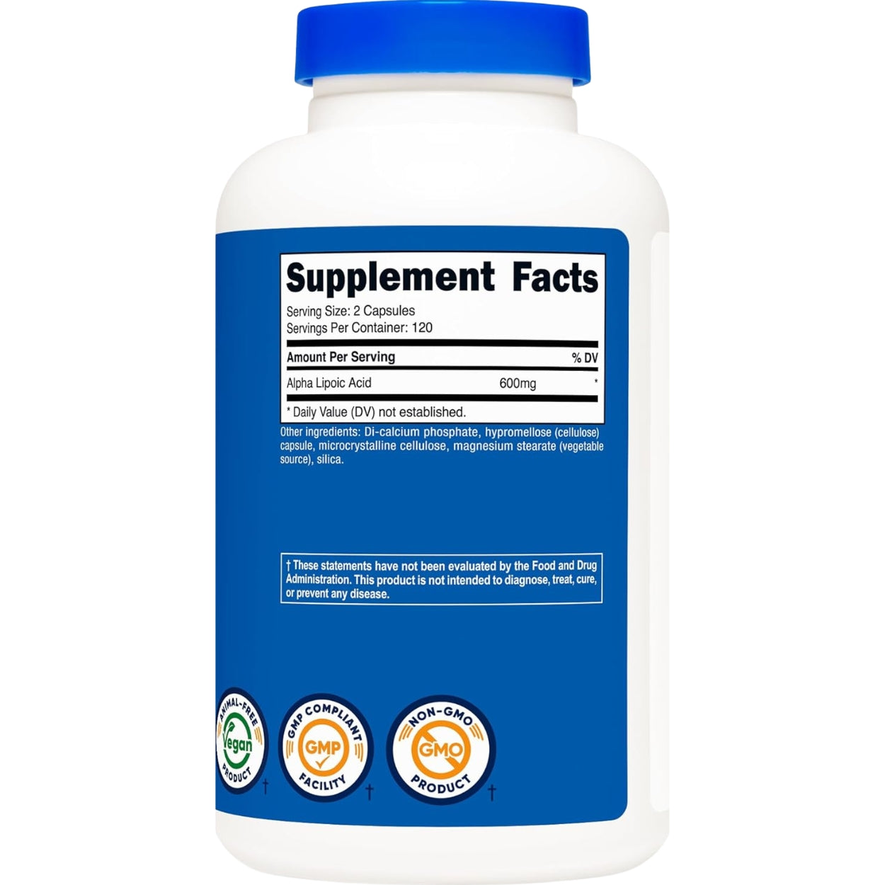 Acido Alpha Lipoico 600 Mg 240 Capsulas Nutricost