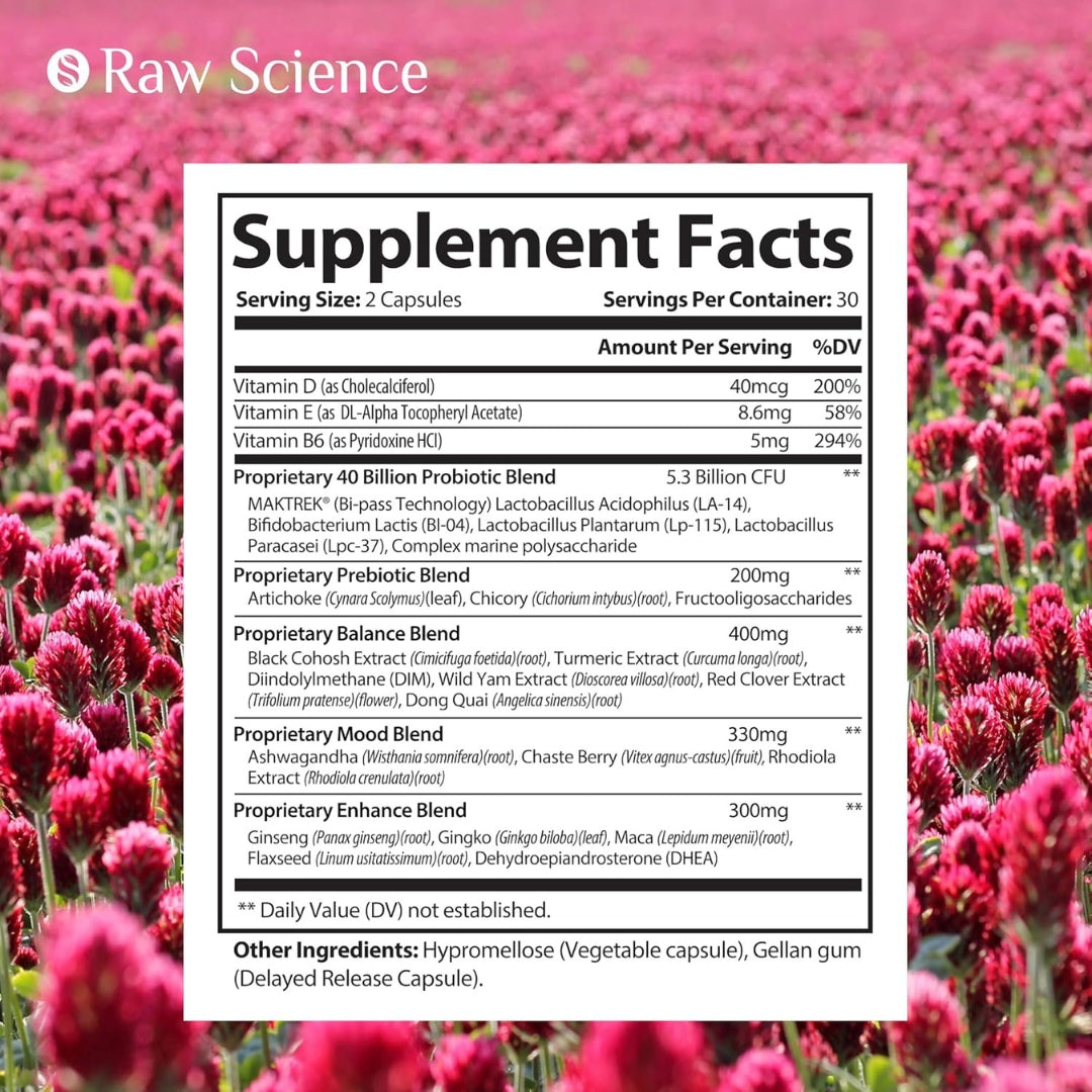 Apoyo Completo a la Menopausia 60 Capsulas Raw Science