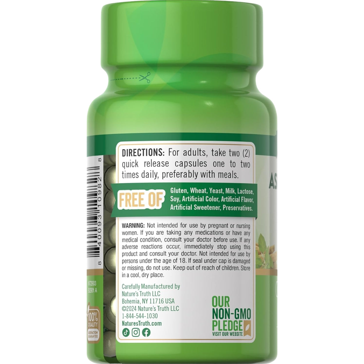 Ashwagandha Root 920 Mg 90 Capsulas Natures Truth