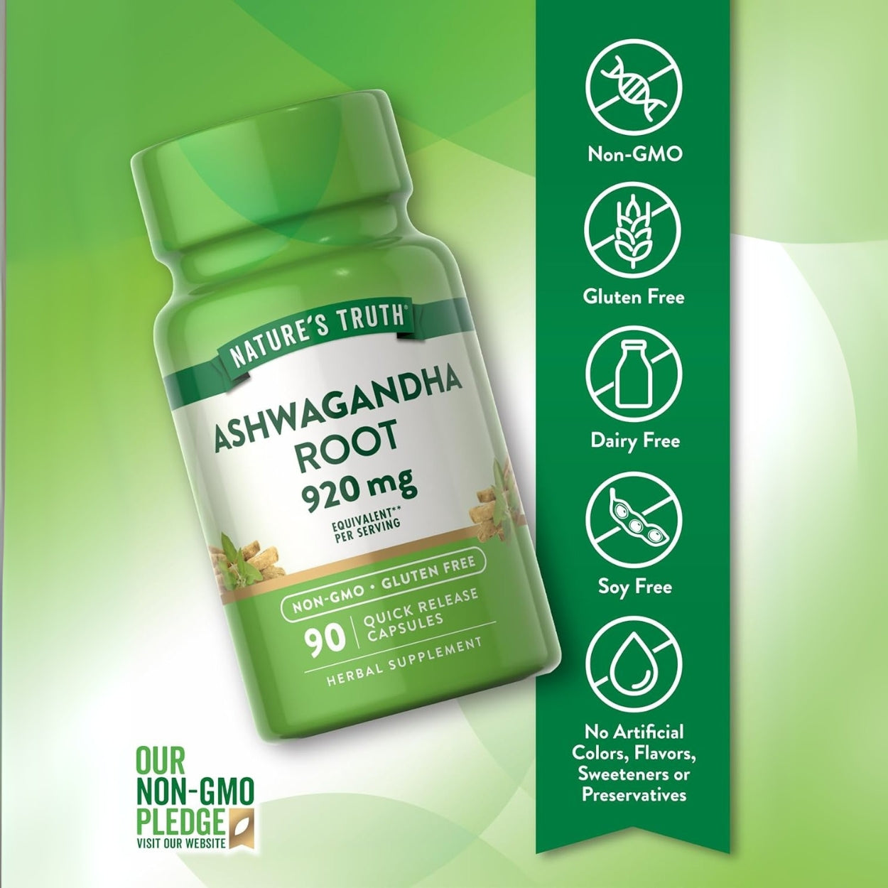 Ashwagandha Root 920 Mg 90 Capsulas Natures Truth