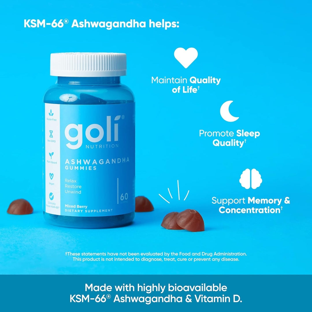 Ashwagandha Y Vitamina D 60 Gomitas Goli