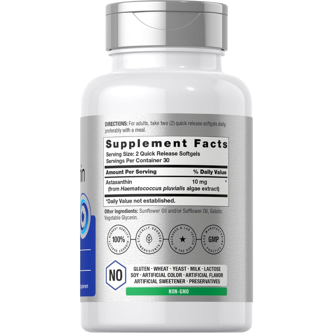 Astaxantina 10mg 60 Softgel Horbaach