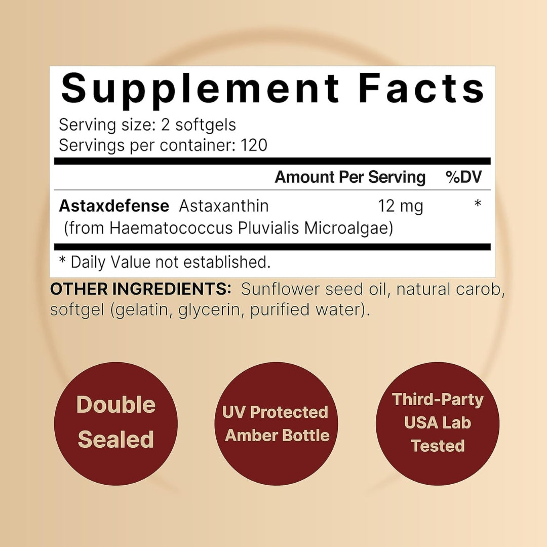 Astaxantina 12 Mg 240 Capsulas Softgels Naturebell