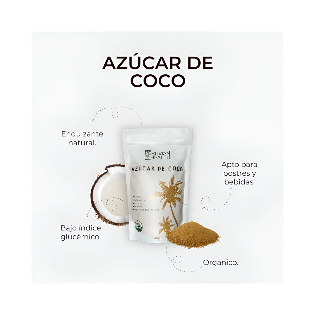 Azucar De Coco Organico 450 Gr Peruvian Health